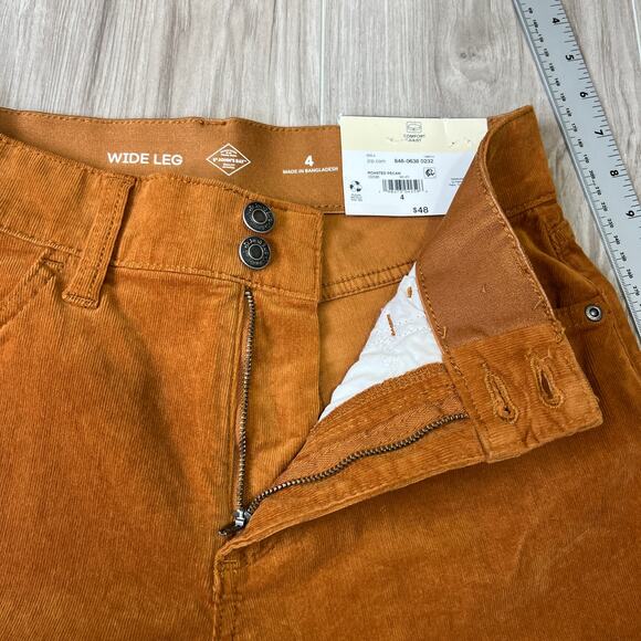 St. John's Bay Womens Mid Rise Wide Leg Corduroy Brown Pant Size 4 - Picture 8 of 12